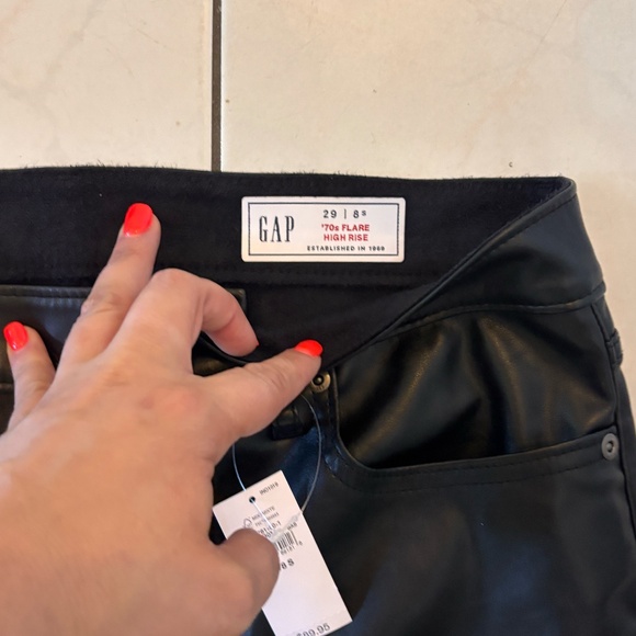 Gap faux leather flare pants - NWT - Picture 5 of 5